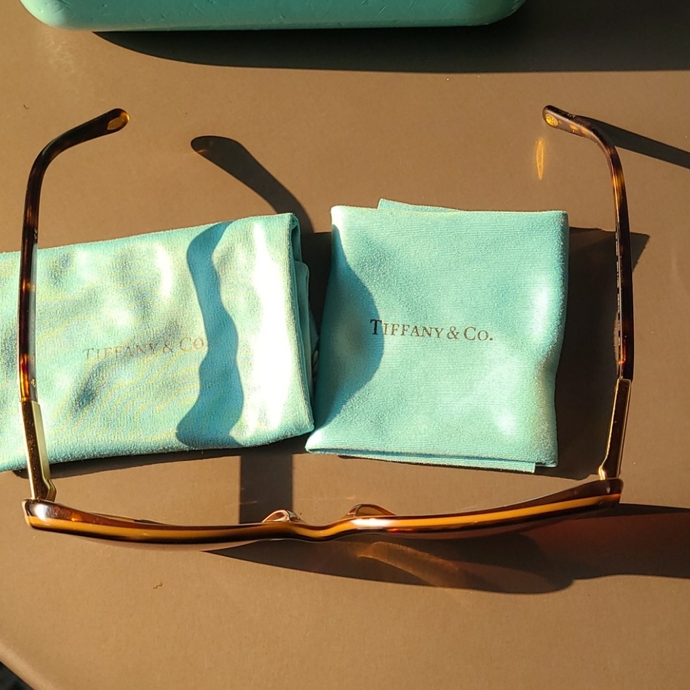 EUC Tiffany sunglasses w/ rx lens TF 4032 tortoise brown W/ Cloth And Case - Picture 2 of 7